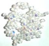 100 4mm Transparent Crystal AB Cube Beads